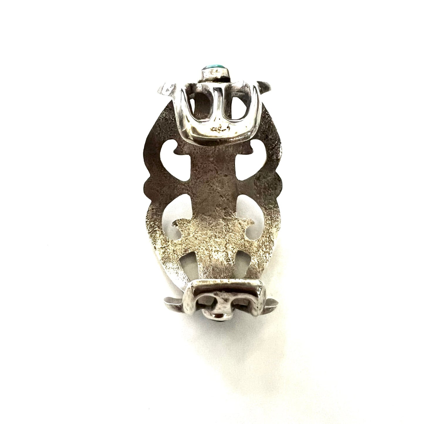 Vintage Silver abd Turquoise Navajo Sandcast Cuff