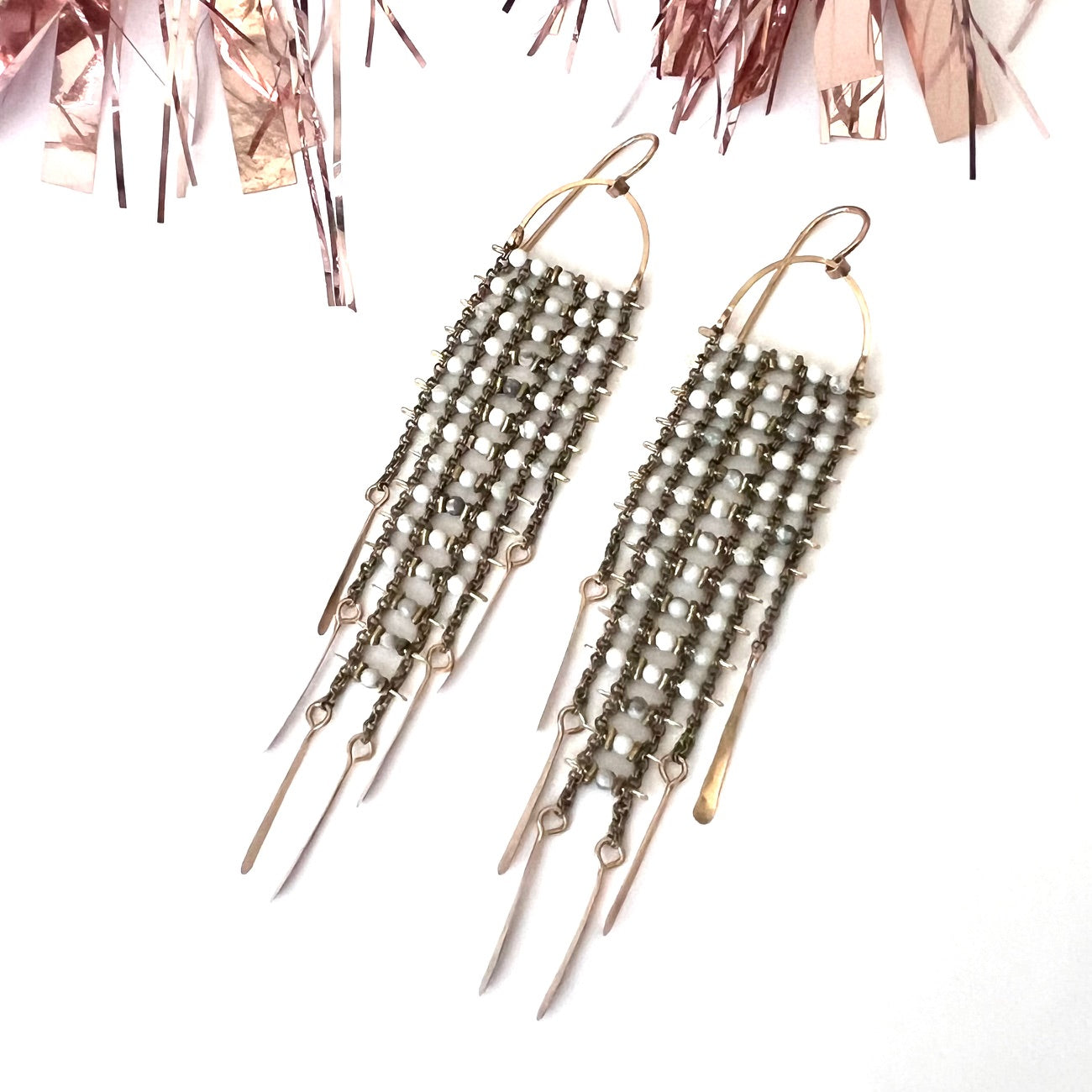 Demimonde White Howlite Sky Dancer Earrings
