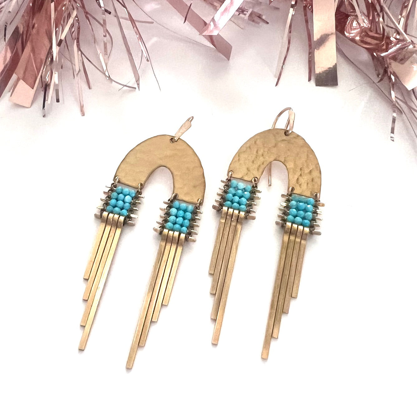 Demimonde Blue Turquoise Arcus Earrings