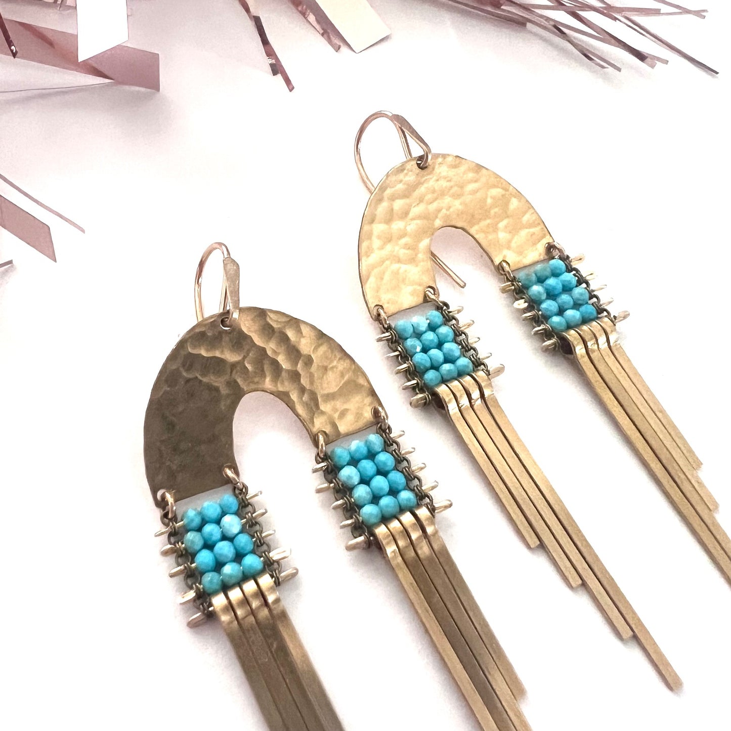 Demimonde Blue Turquoise Arcus Earrings