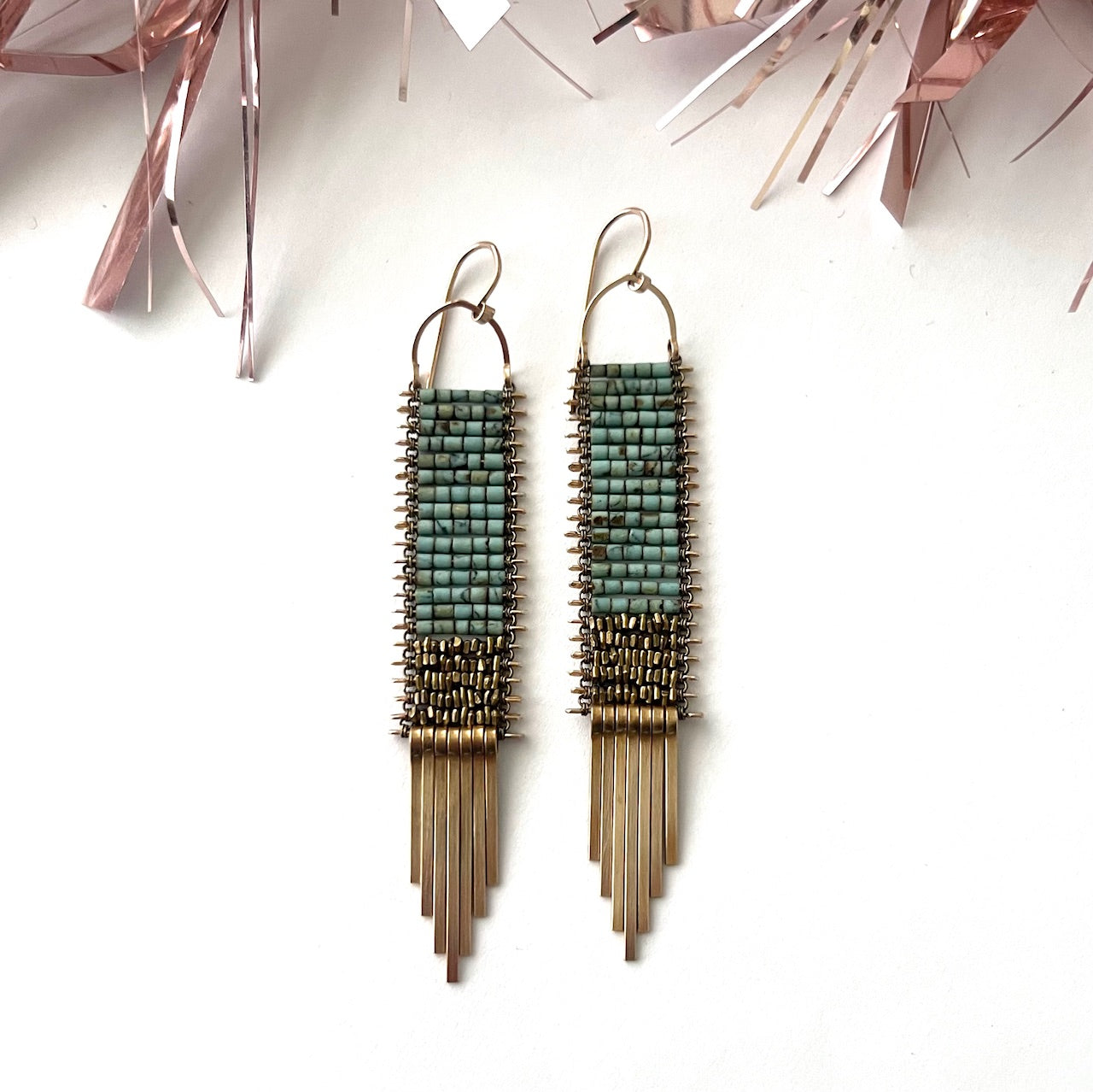Classic Demimonde Turquoise and Gold Earrings
