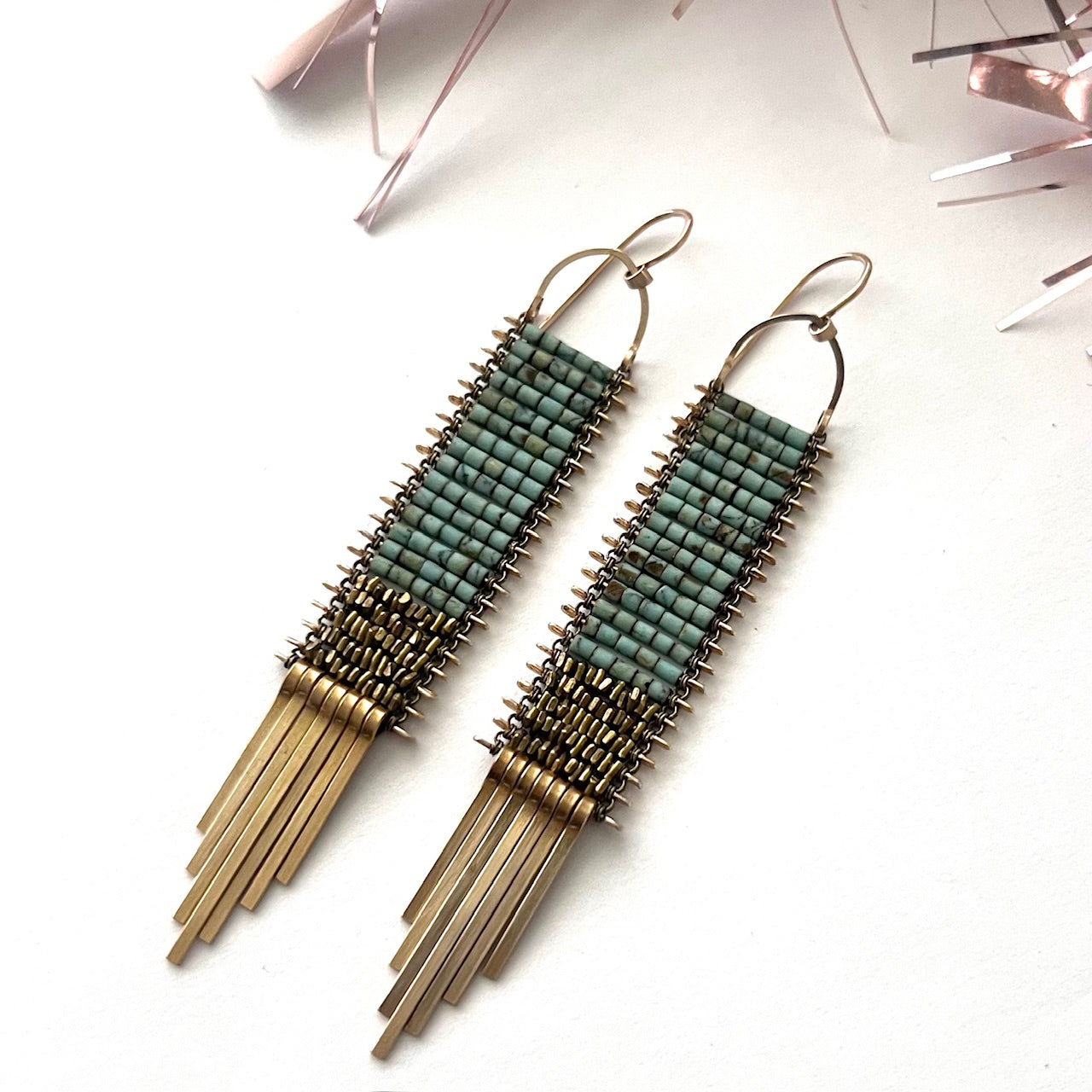 Classic Demimonde Turquoise and Gold Earrings