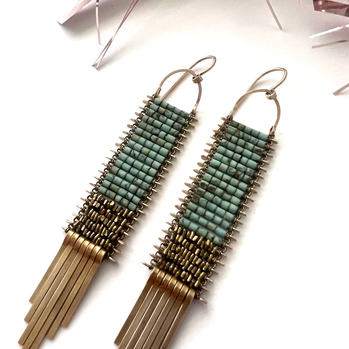 Classic Demimonde Turquoise and Gold Earrings