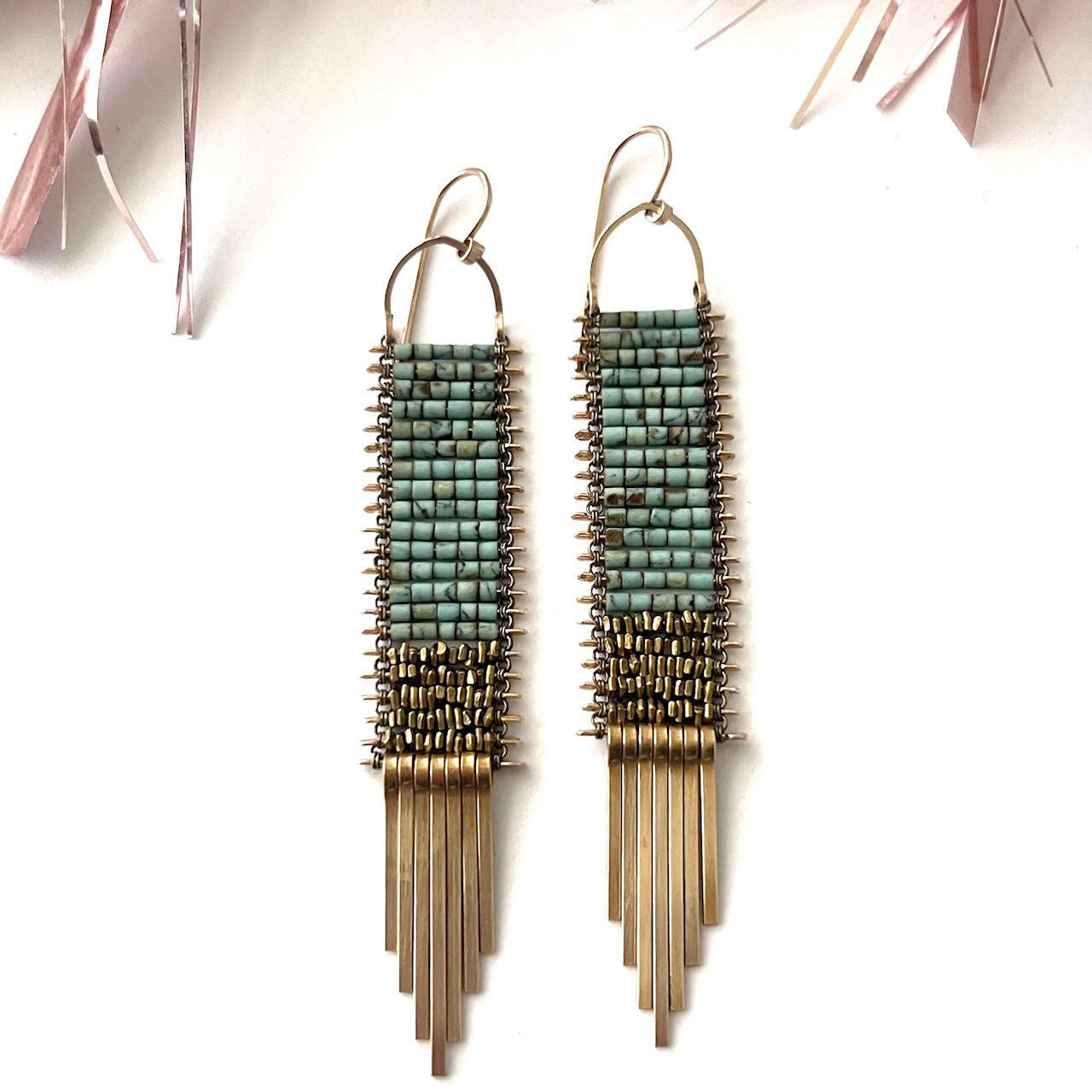 Classic Demimonde Turquoise and Gold Earrings