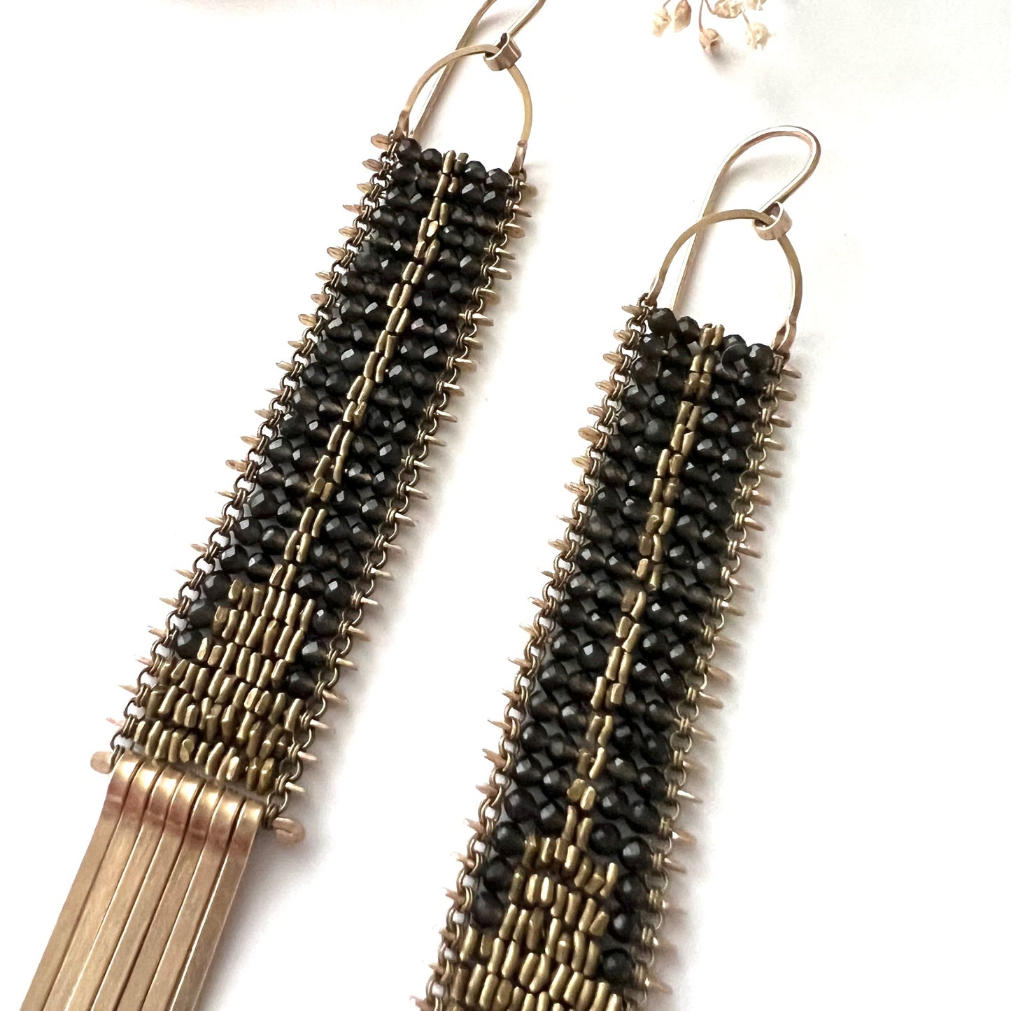Demimonde Dark and Stormy Smokey Quartz Earrings