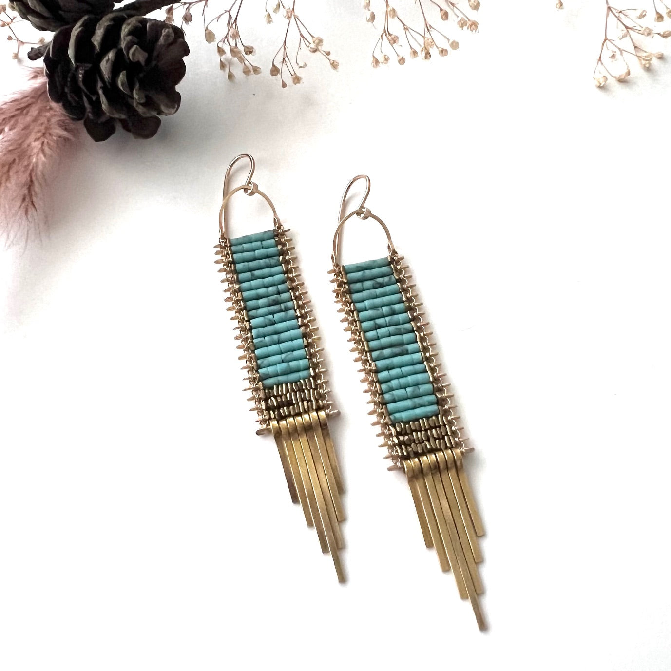 Demimonde Turquoise Tapestry Earrings