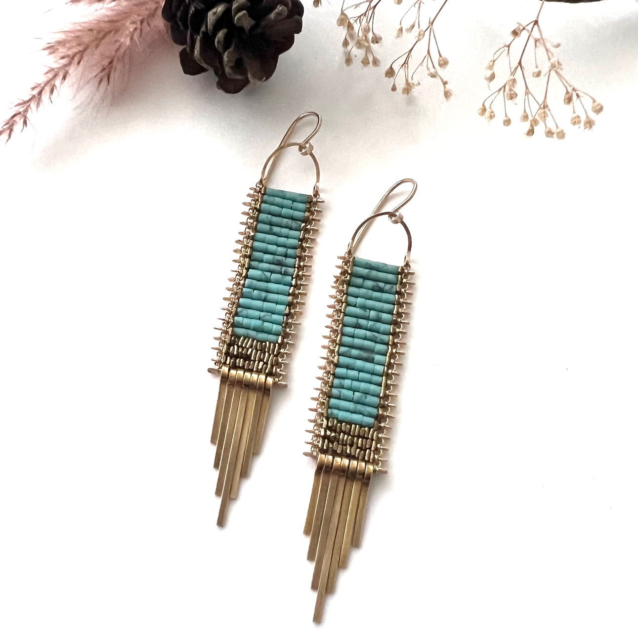 Demimonde Turquoise Tapestry Earrings