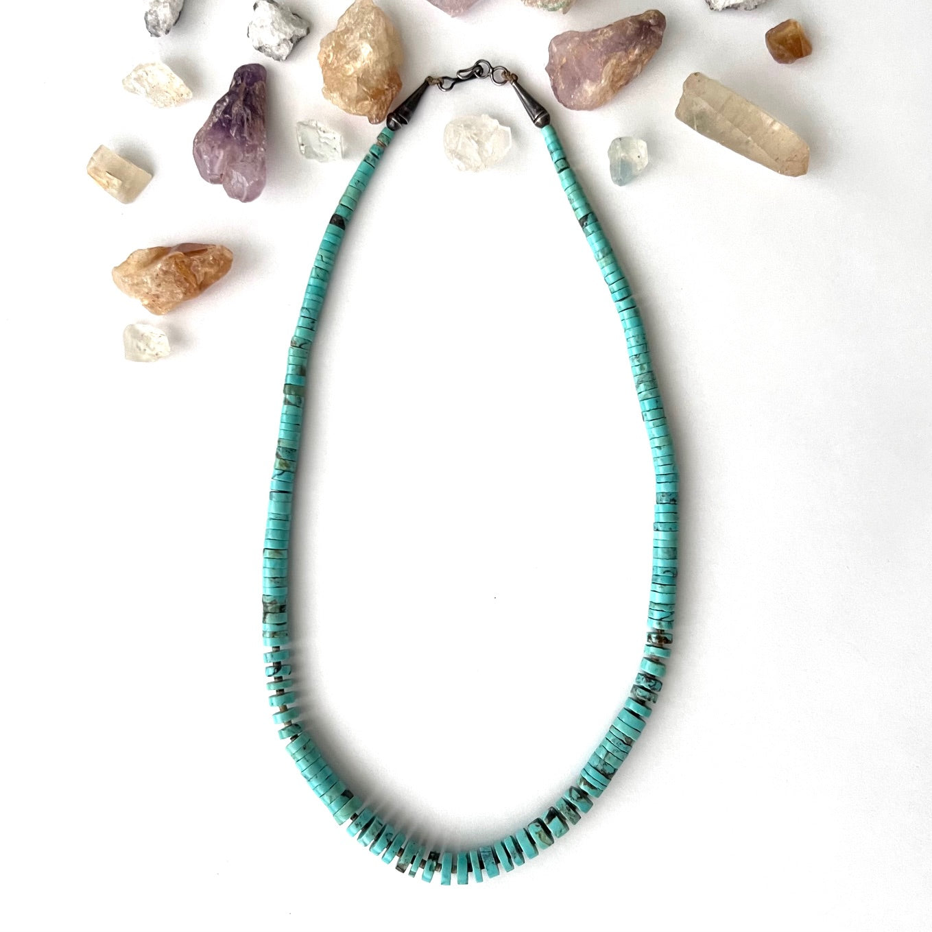 Vintage Turquoise Heishi Choker Necklace