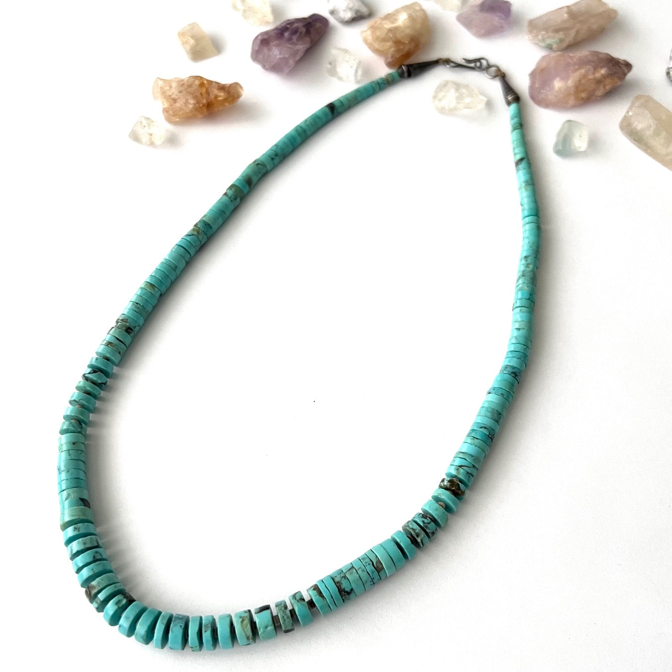 Vintage Turquoise Heishi Choker Necklace