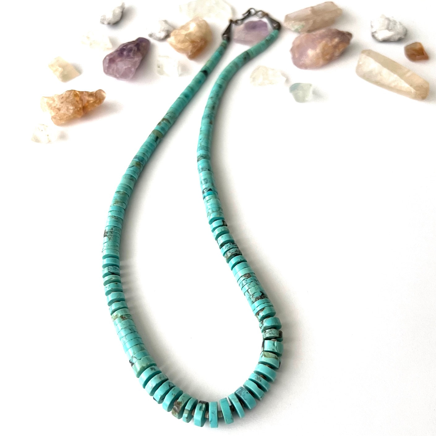 Vintage Turquoise Heishi Choker Necklace