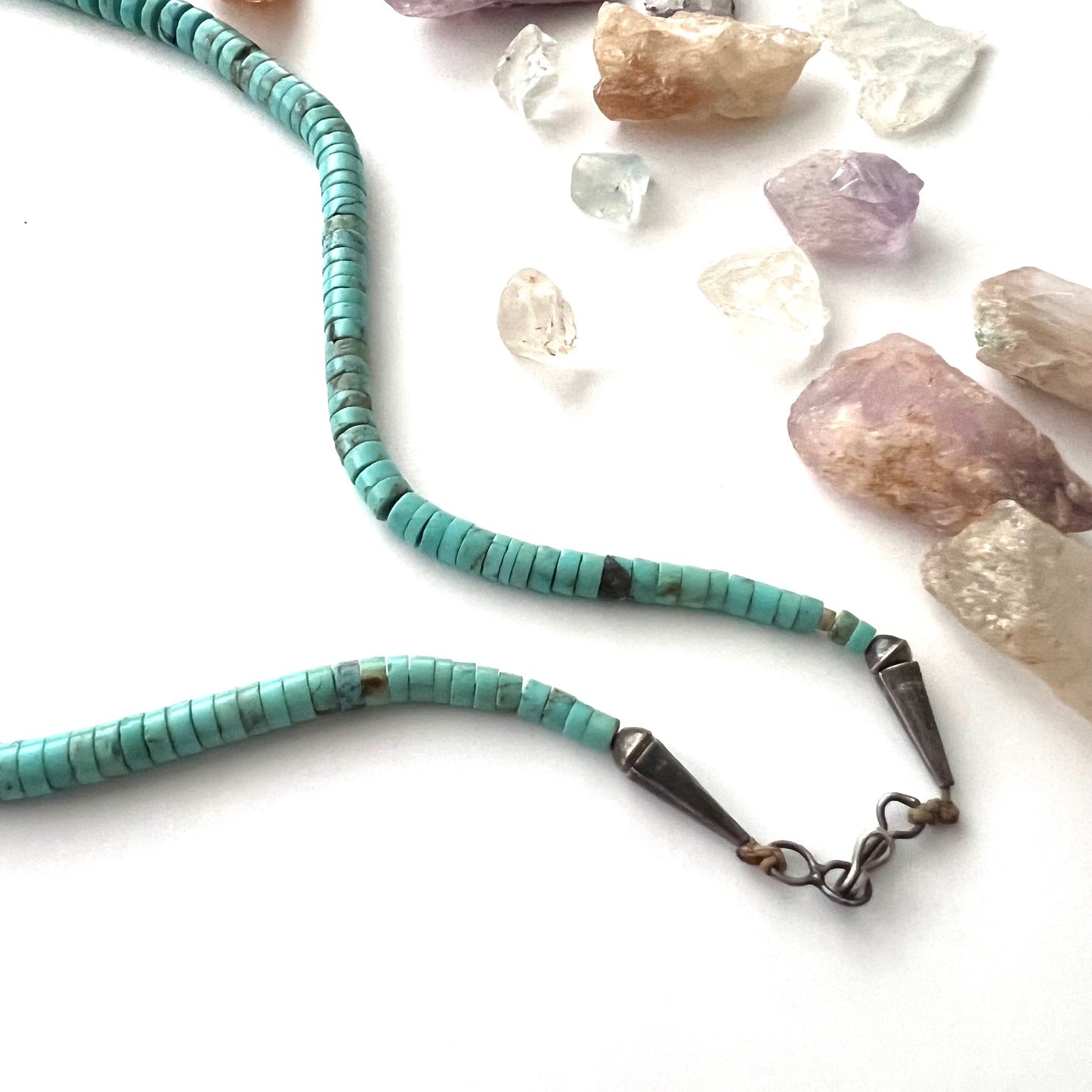 Vintage Turquoise Heishi Choker Necklace