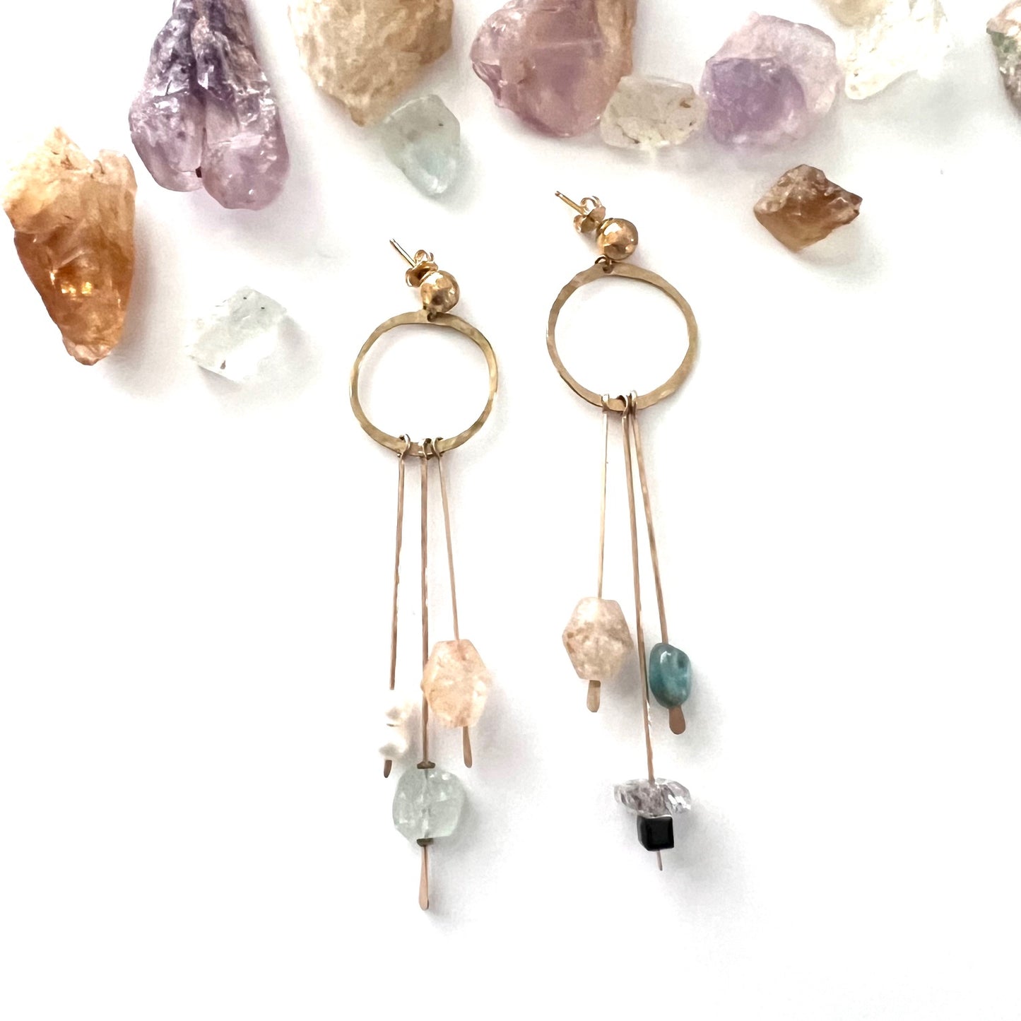 Demimonde Terra Gemstone and 14k Gold Filled Earrings