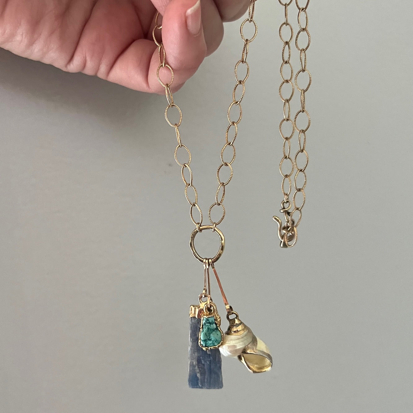 Demimonde 14K Gold Filled Earth and Sea Charm Necklace