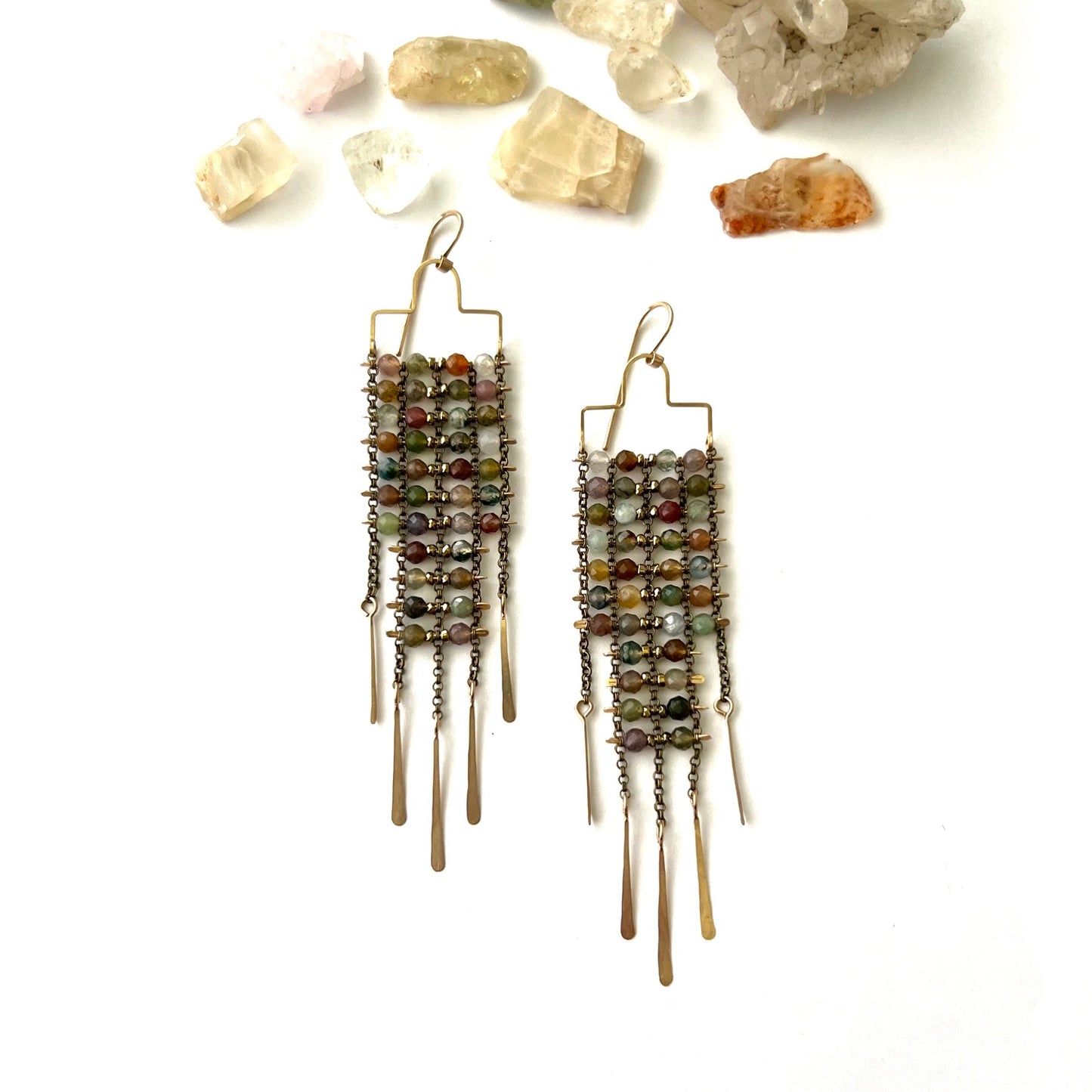 Demimonde Earthy Jasper Temple Earrings