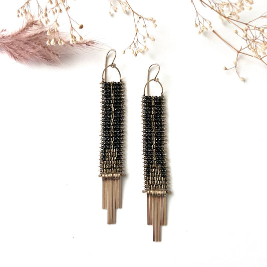 Demimonde Dark and Stormy Smokey Quartz Earrings
