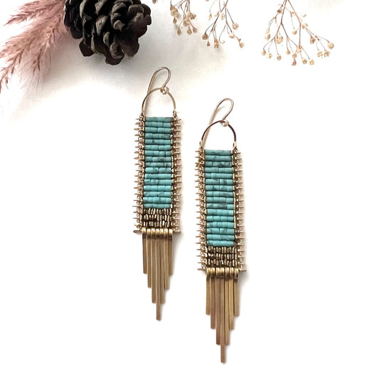 Demimonde Turquoise Tapestry Earrings