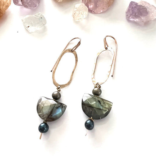 Demimonde Labradorite Terra Earrings