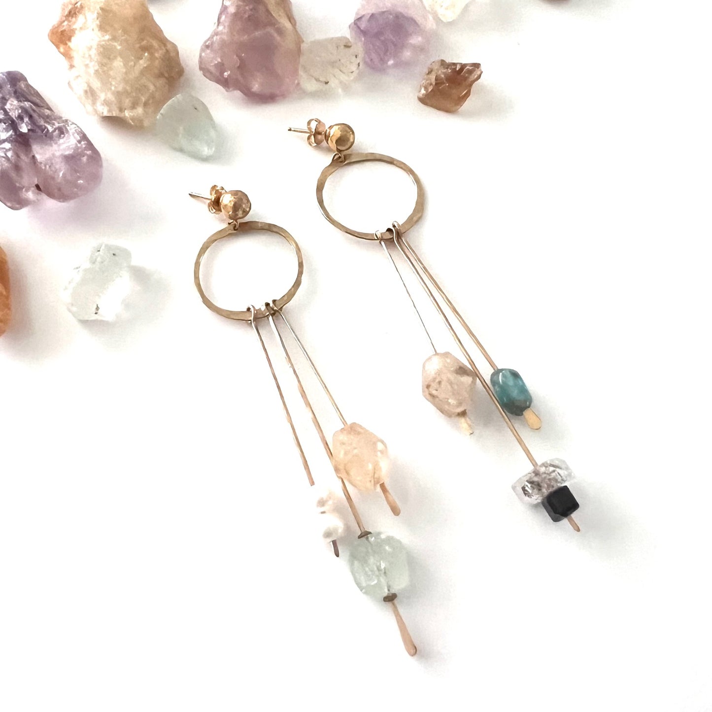 Demimonde Terra Gemstone and 14k Gold Filled Earrings
