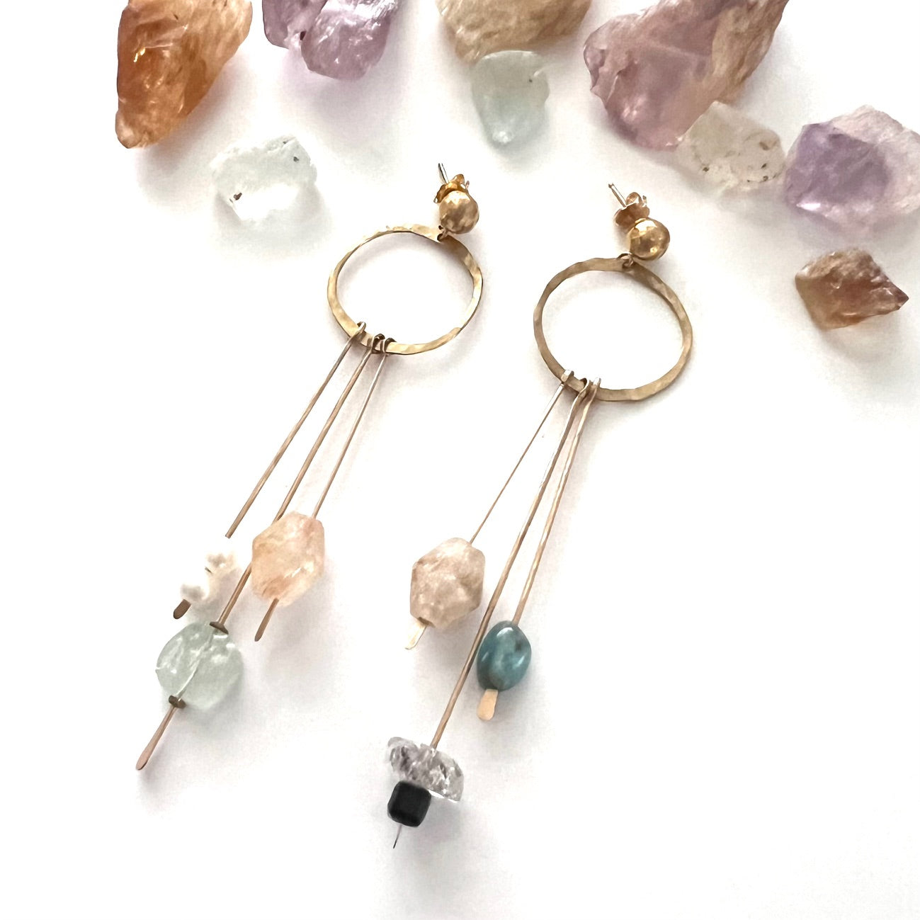 Demimonde Terra Gemstone and 14k Gold Filled Earrings