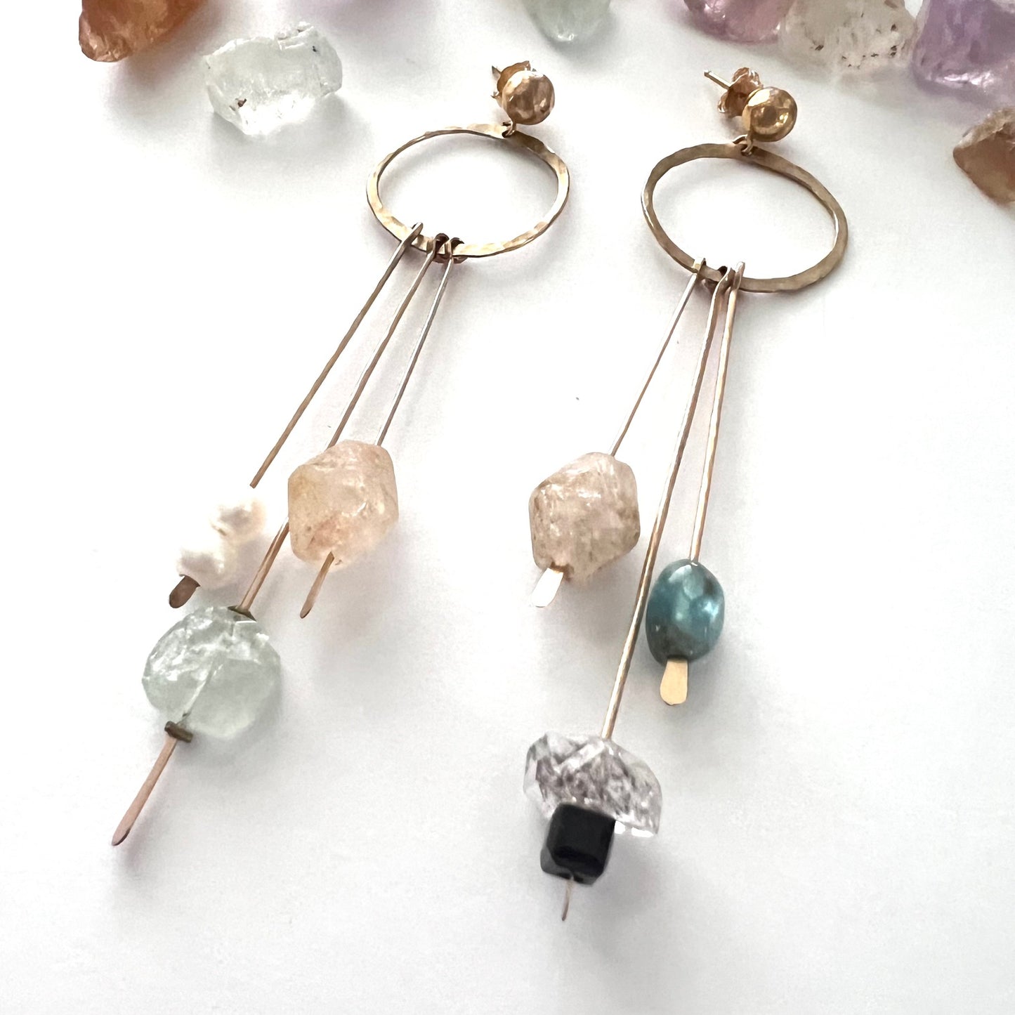 Demimonde Terra Gemstone and 14k Gold Filled Earrings