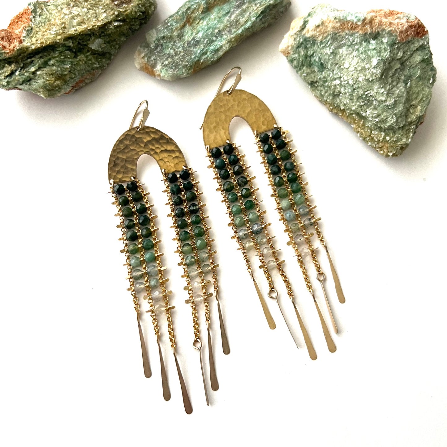 Demimonde Green Jasper Ombre Earrings