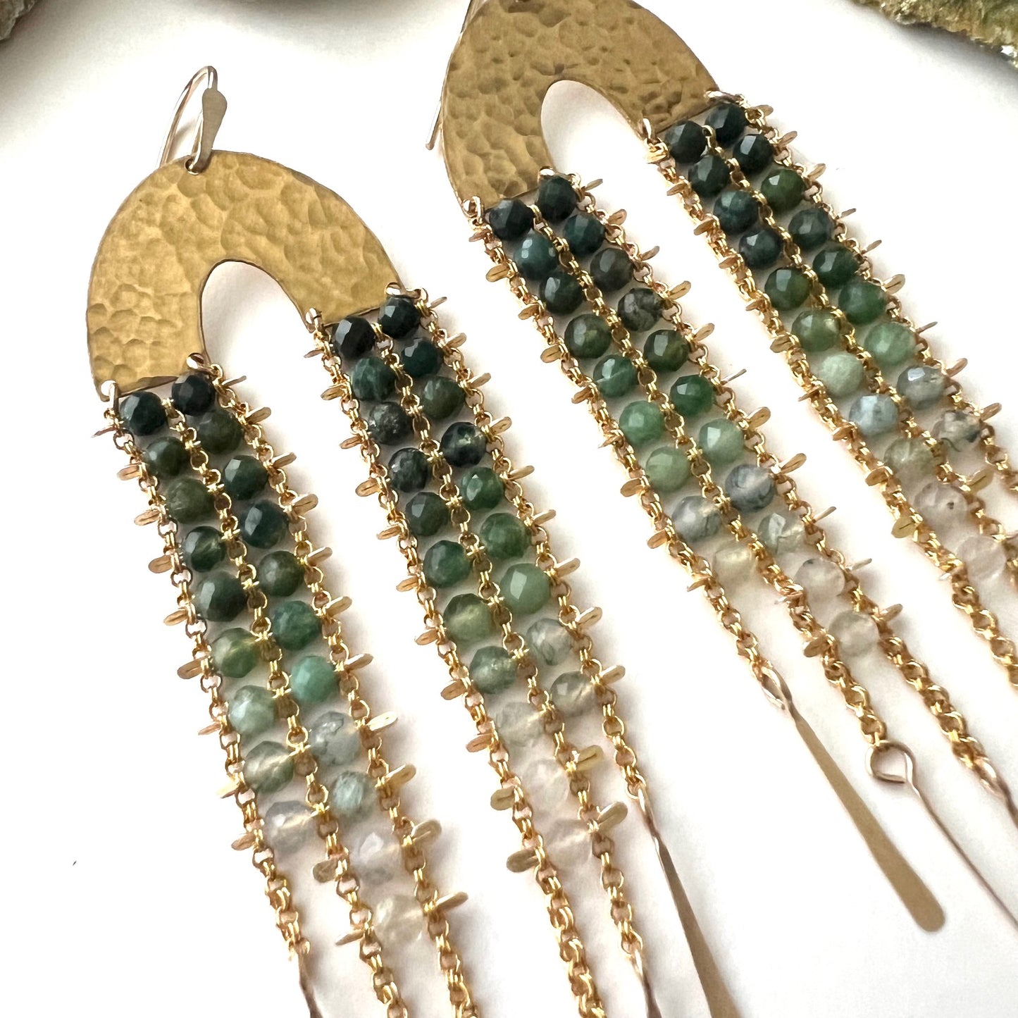 Demimonde Green Jasper Ombre Earrings