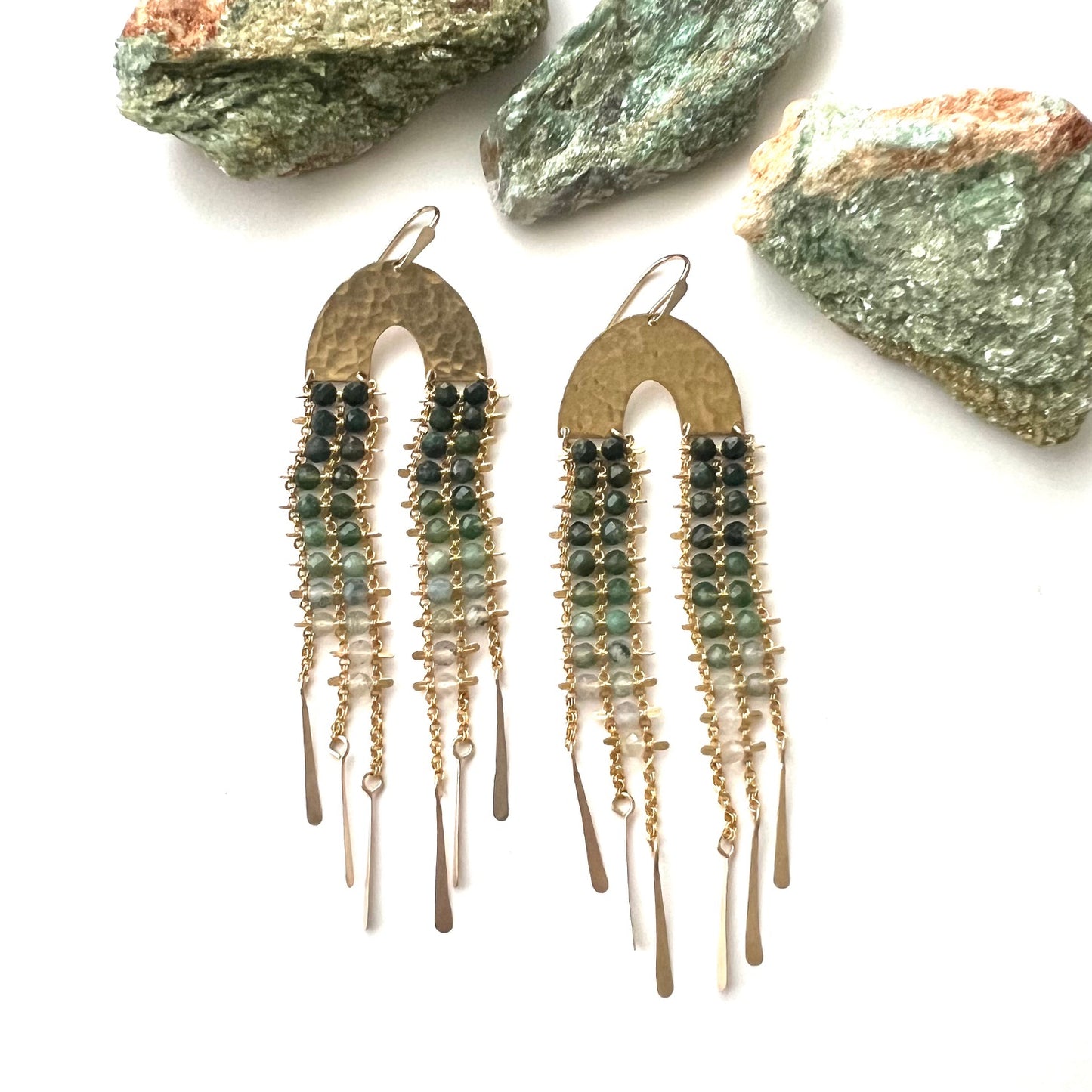 Demimonde Green Jasper Ombre Earrings