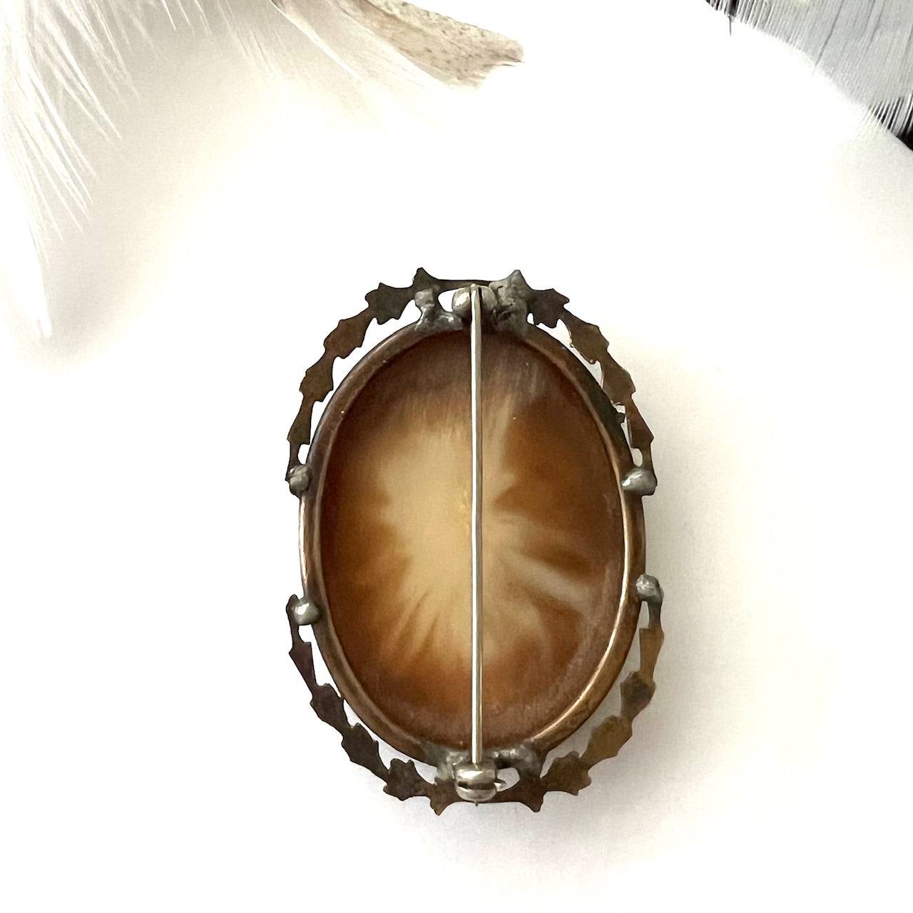 Lovers Vintage Cameo Brooch