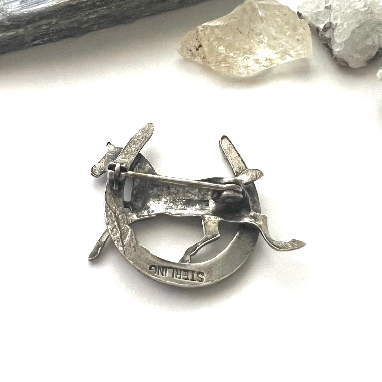 Year of the Horse Vintage Silver Horseshoe Pin