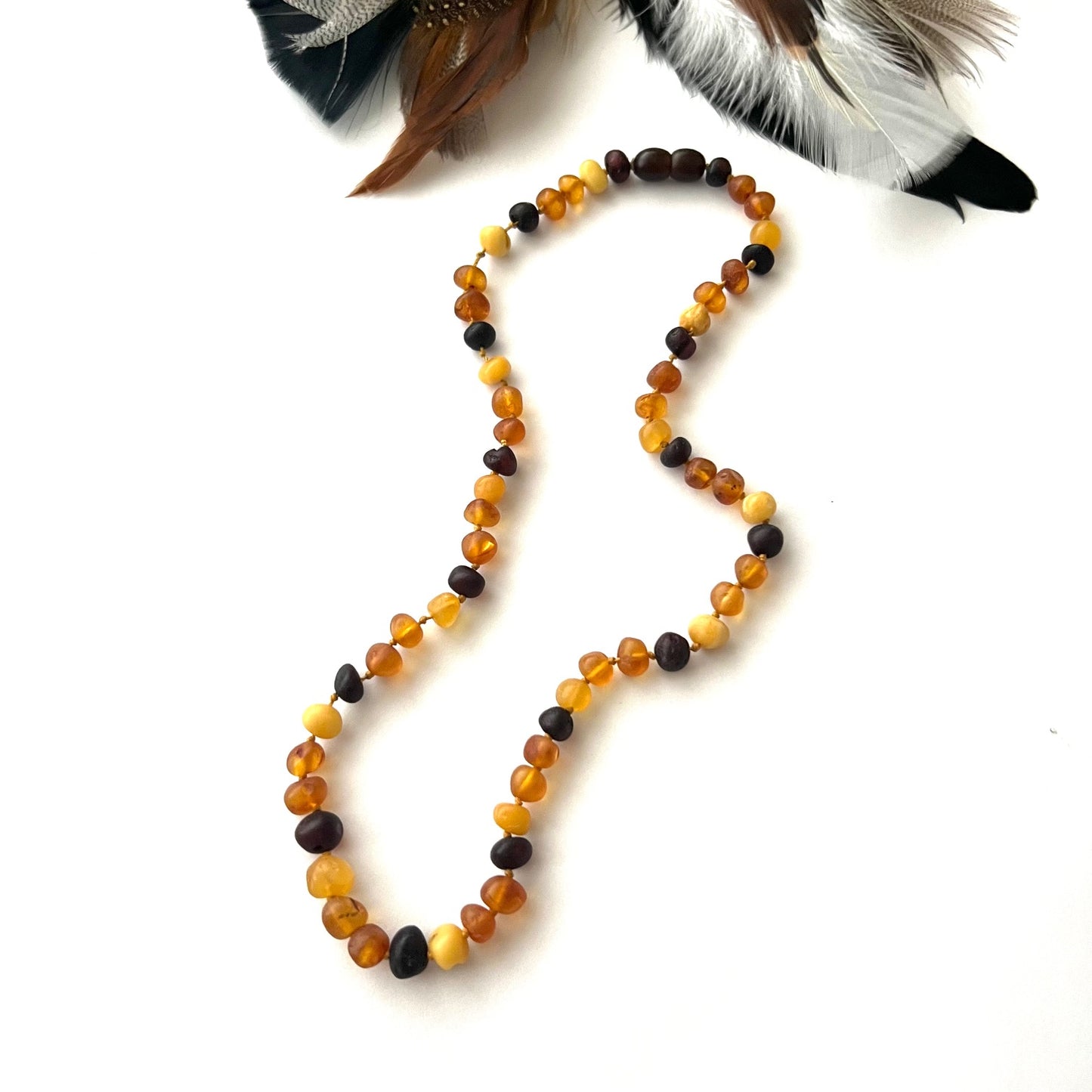 Raw Amber Nugget Necklace