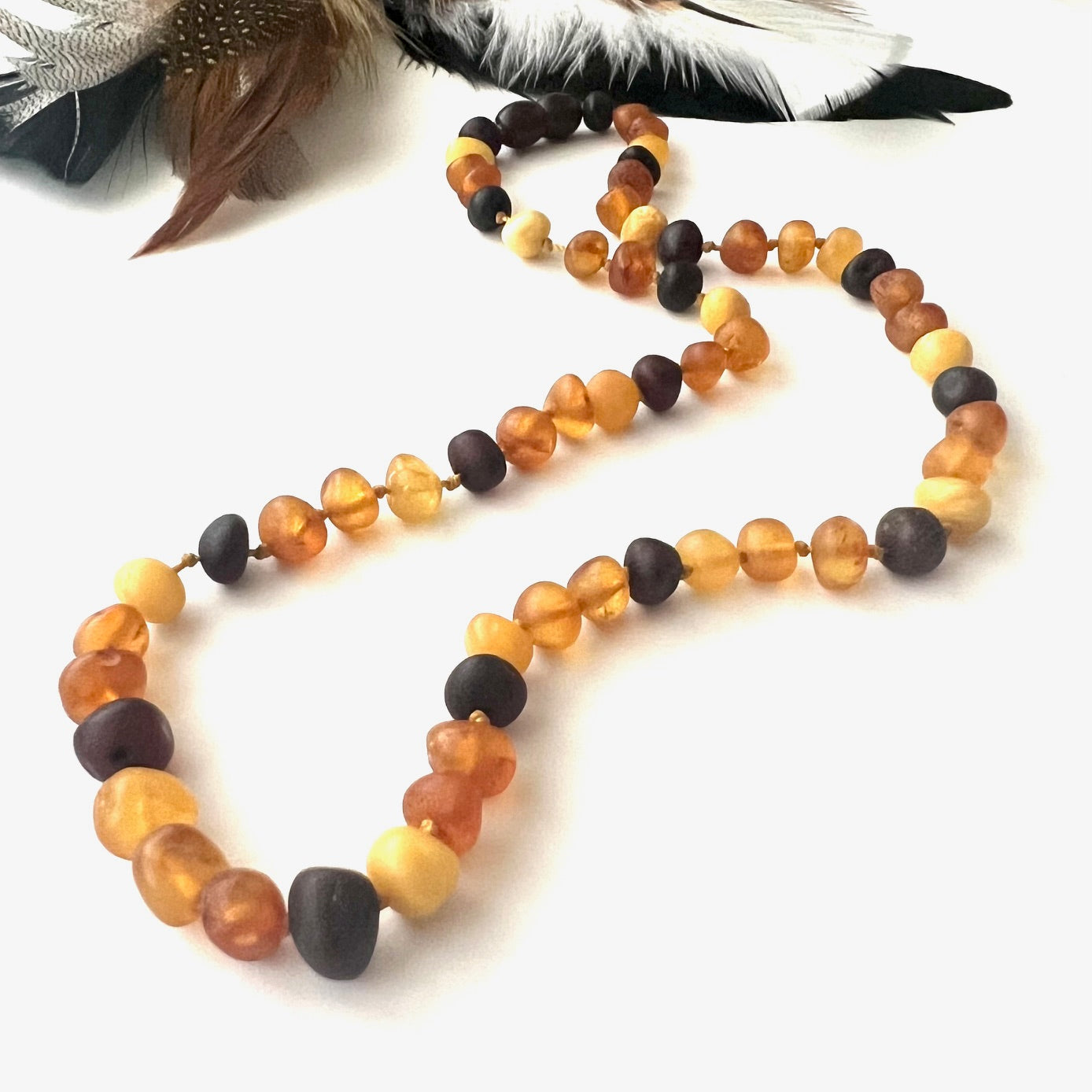 Raw Amber Nugget Necklace