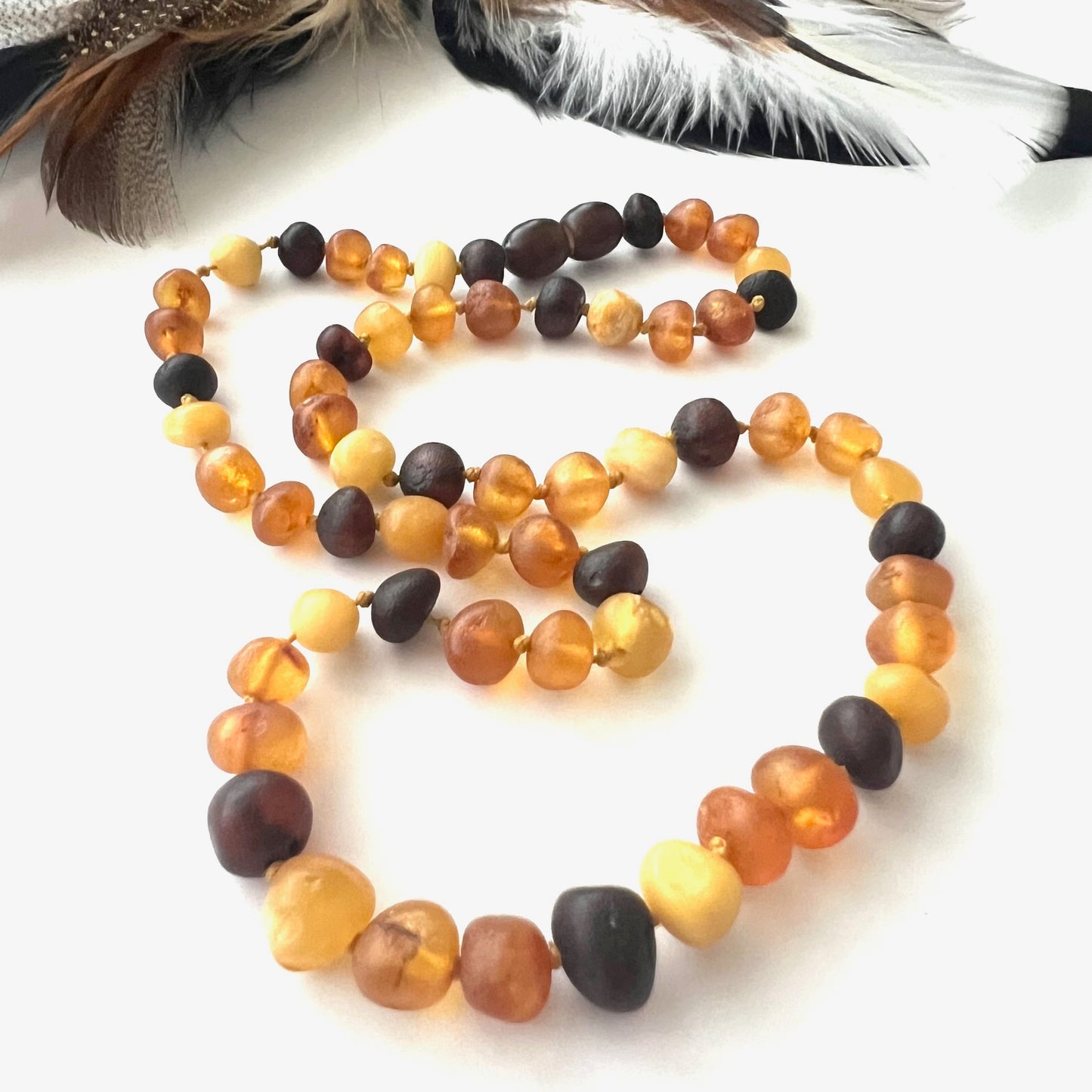 Raw Amber Nugget Necklace