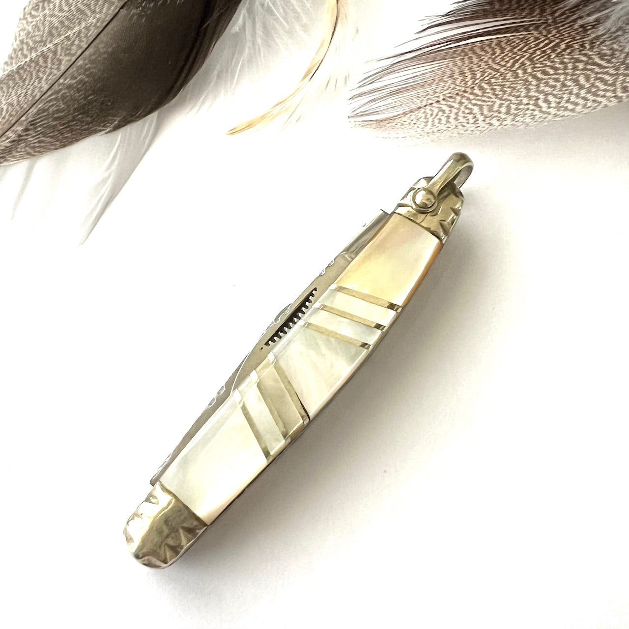 Mother of Pearl Inlay Vintage Pocket Knife