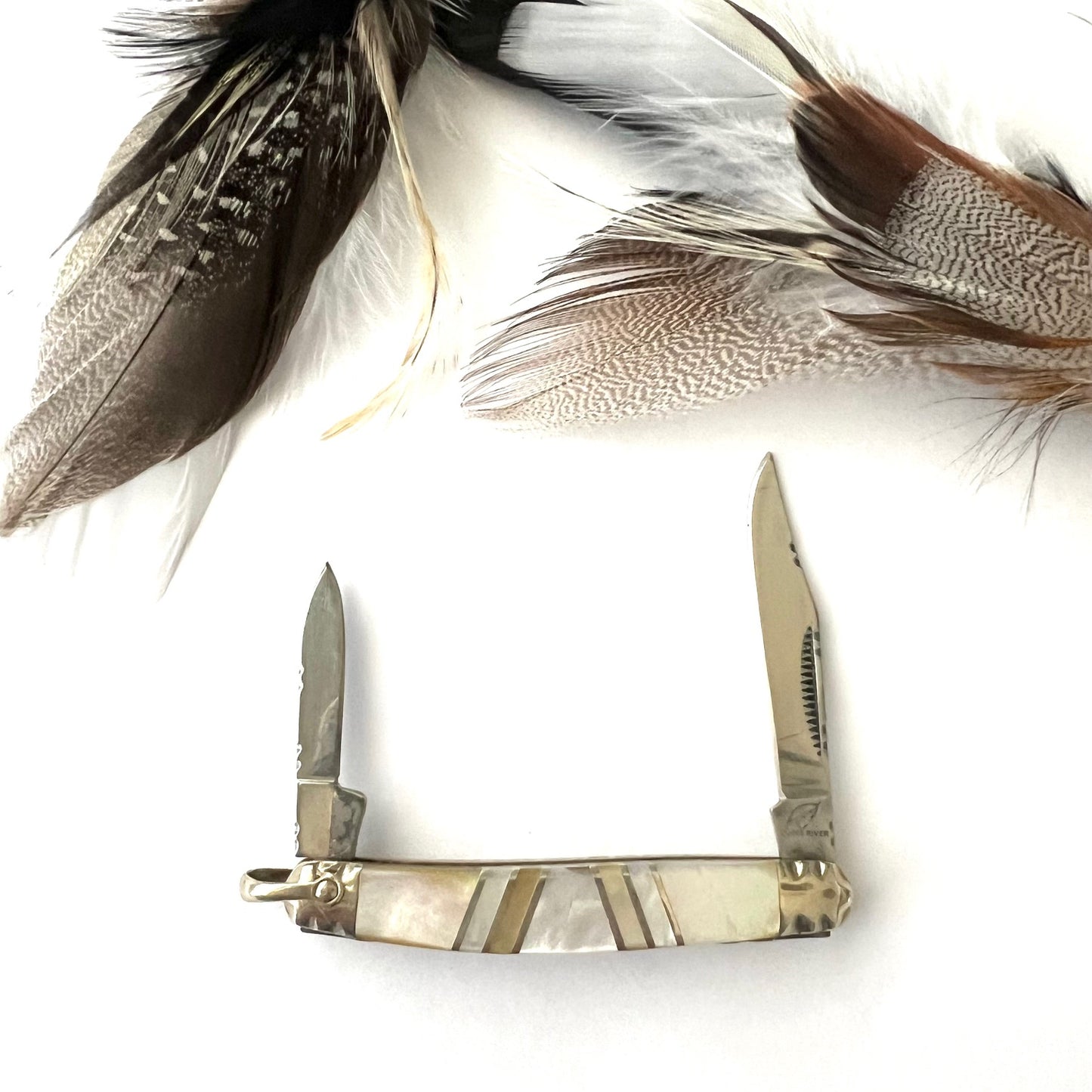Mother of Pearl Inlay Vintage Pocket Knife
