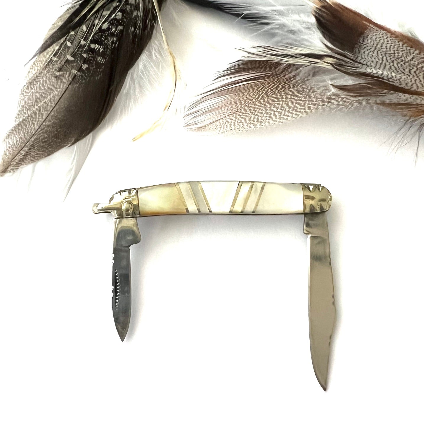 Mother of Pearl Inlay Vintage Pocket Knife