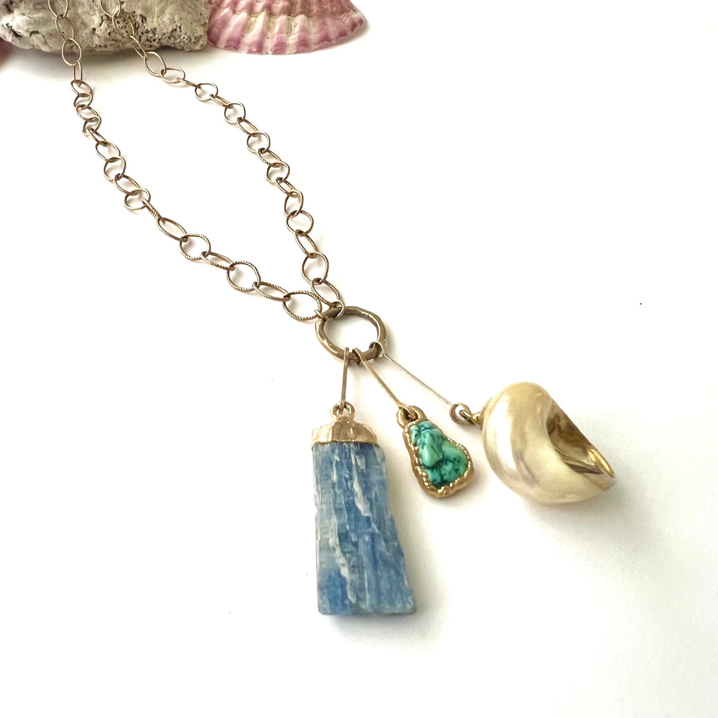 Demimonde 14K Gold Filled Earth and Sea Charm Necklace