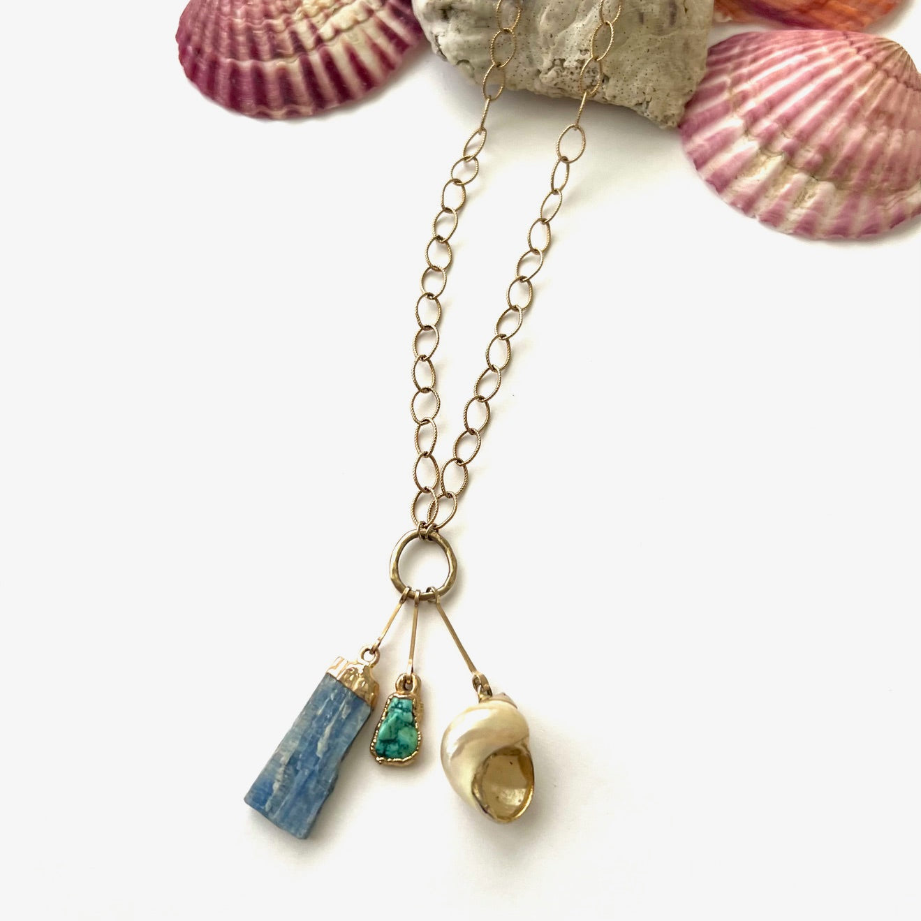 Demimonde 14K Gold Filled Earth and Sea Charm Necklace