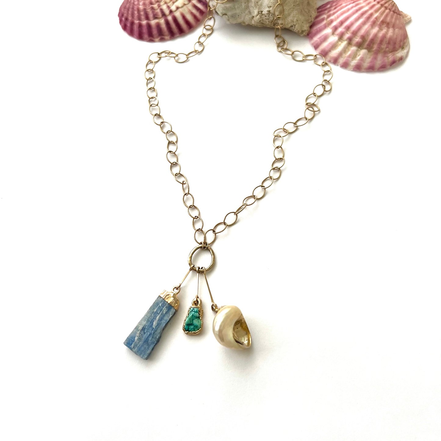 Demimonde 14K Gold Filled Earth and Sea Charm Necklace