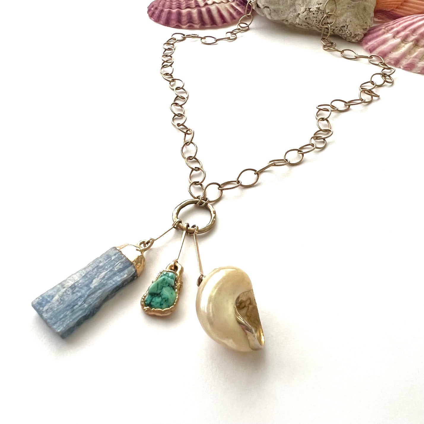 Demimonde 14K Gold Filled Earth and Sea Charm Necklace