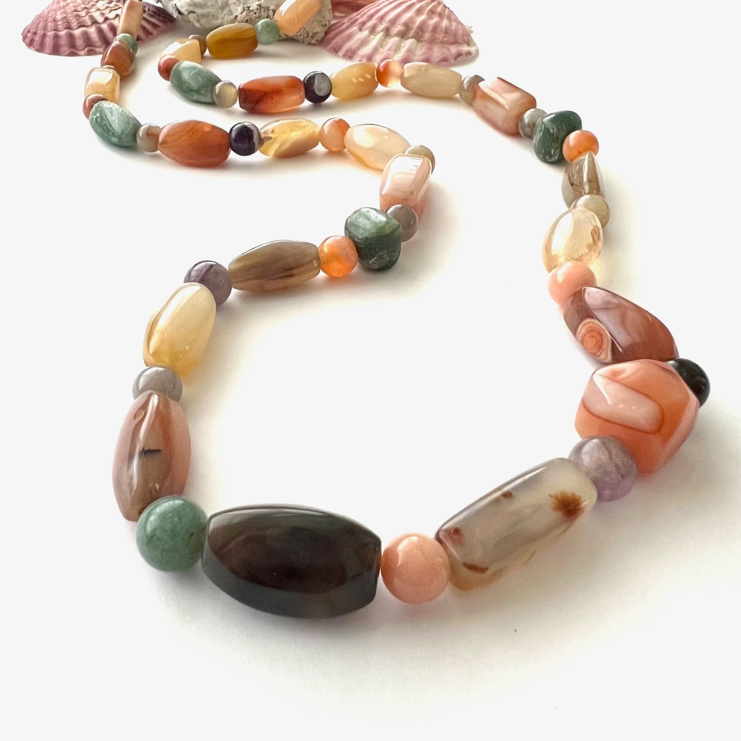 Vintage Gemstone Earth Vibe Necklace