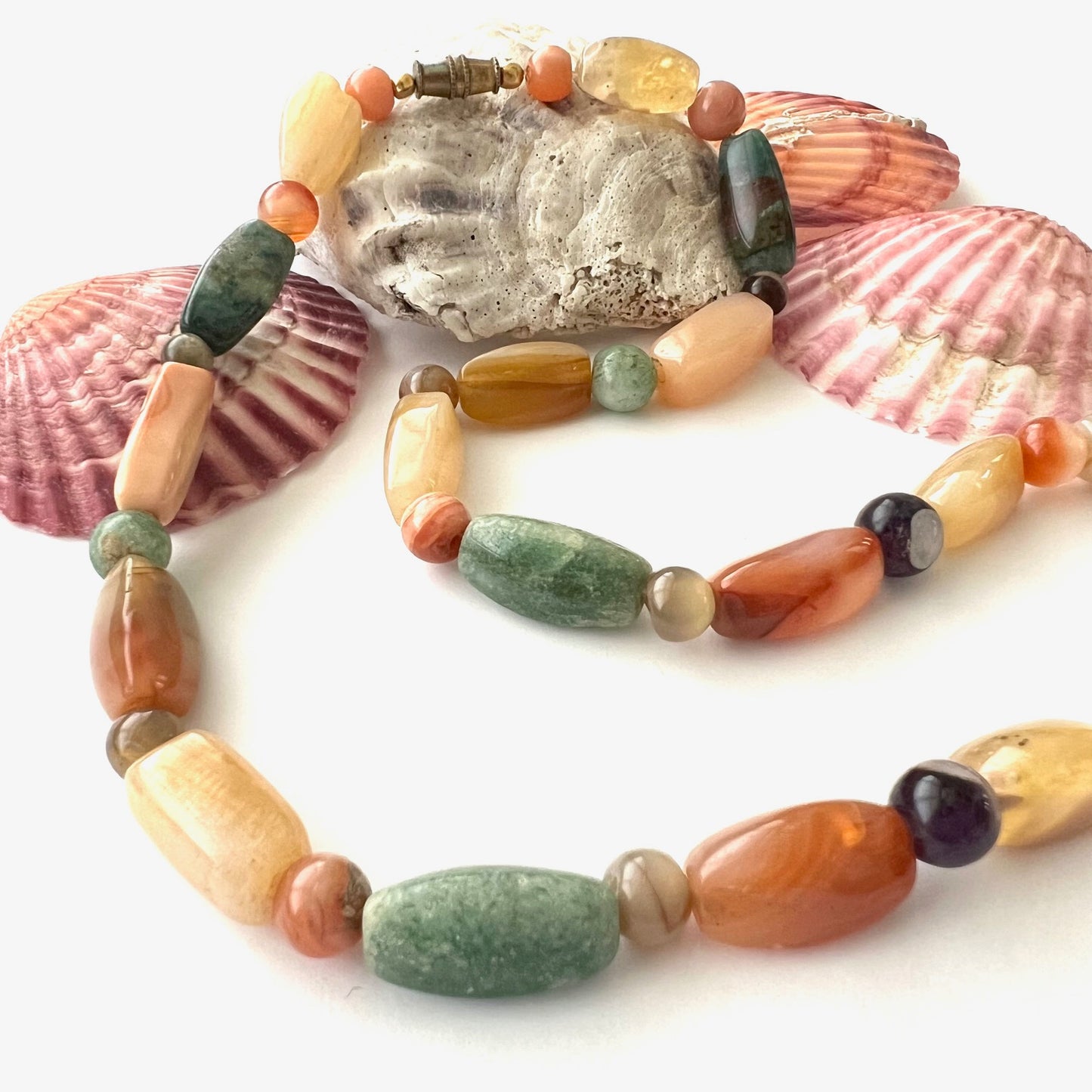 Vintage Gemstone Earth Vibe Necklace