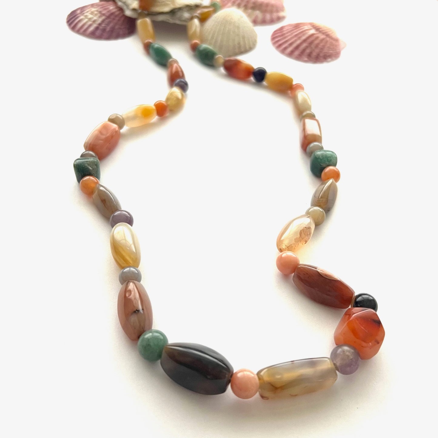 Vintage Gemstone Earth Vibe Necklace