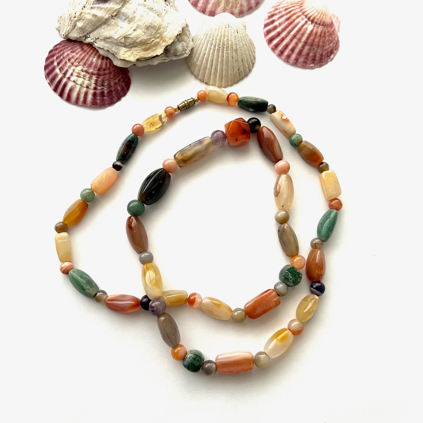 Vintage Gemstone Earth Vibe Necklace