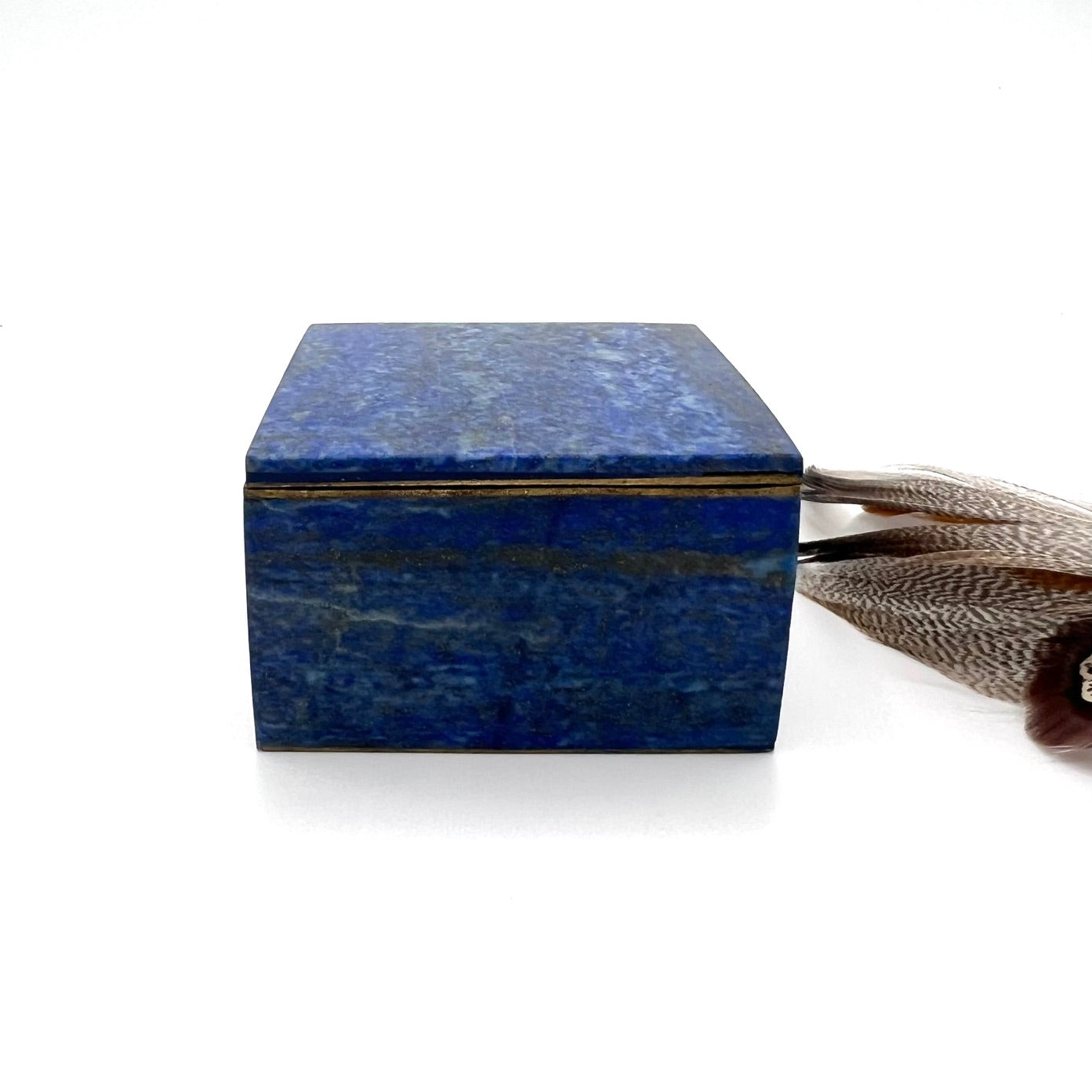 Vintage Lapis Lazuli Ring Trinket Box