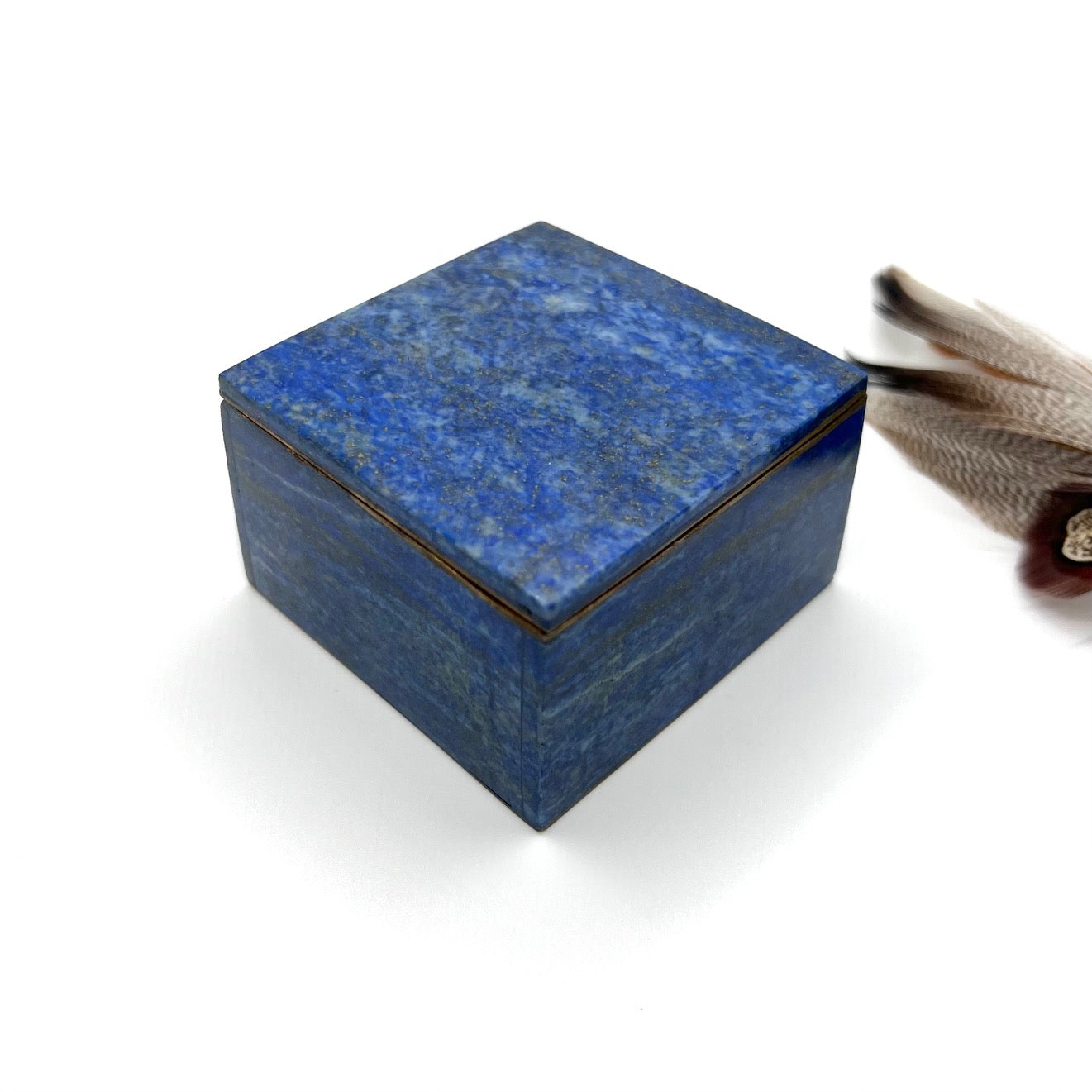 Vintage Lapis Lazuli Ring Trinket Box