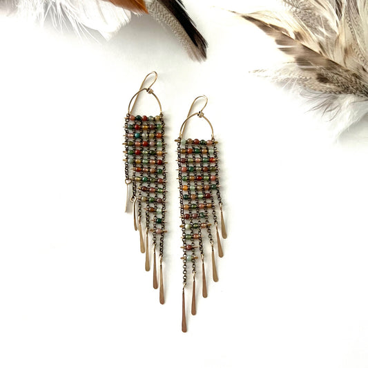 Demimonde Multi Colored Jasper Earrings
