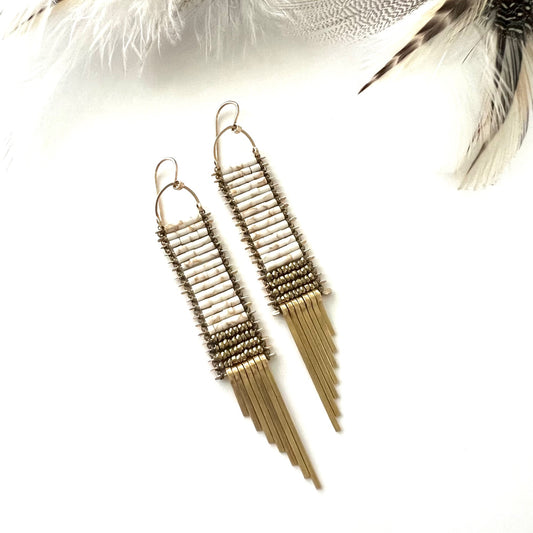 Demimonde White Howlite Tapestry Earrings