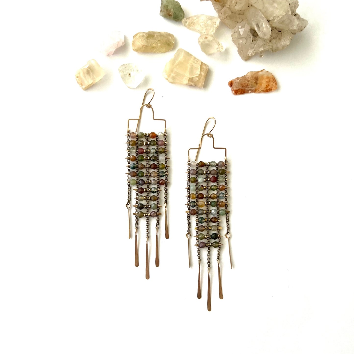 Demimonde Earthy Jasper Temple Earrings