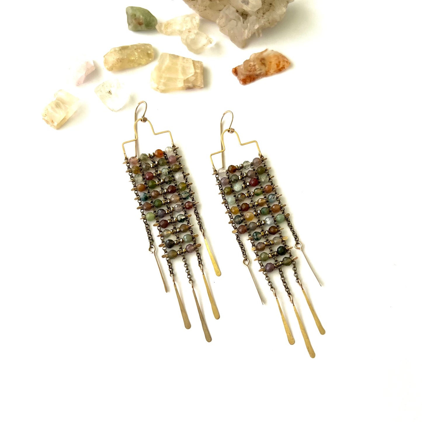 Demimonde Earthy Jasper Temple Earrings