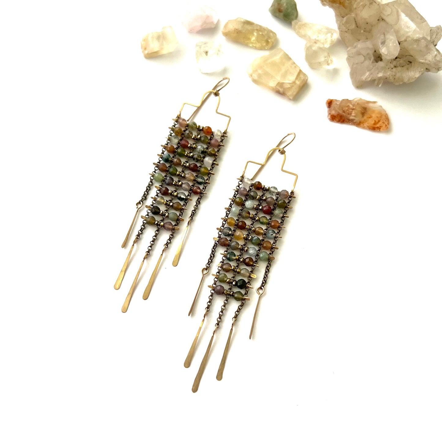 Demimonde Earthy Jasper Temple Earrings